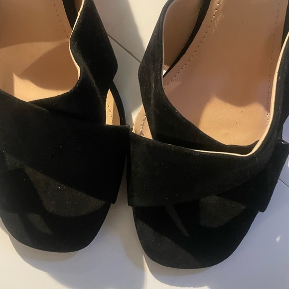 Eloquii Black Mules Size 8 Medium with Decorative Embroidered Block Heels NWOT - Picture 5 of 12